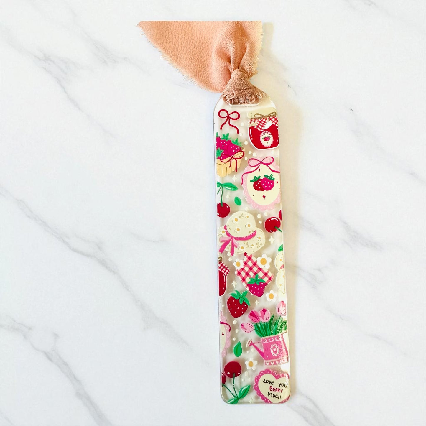 Strawberry jam acrylic bookmark