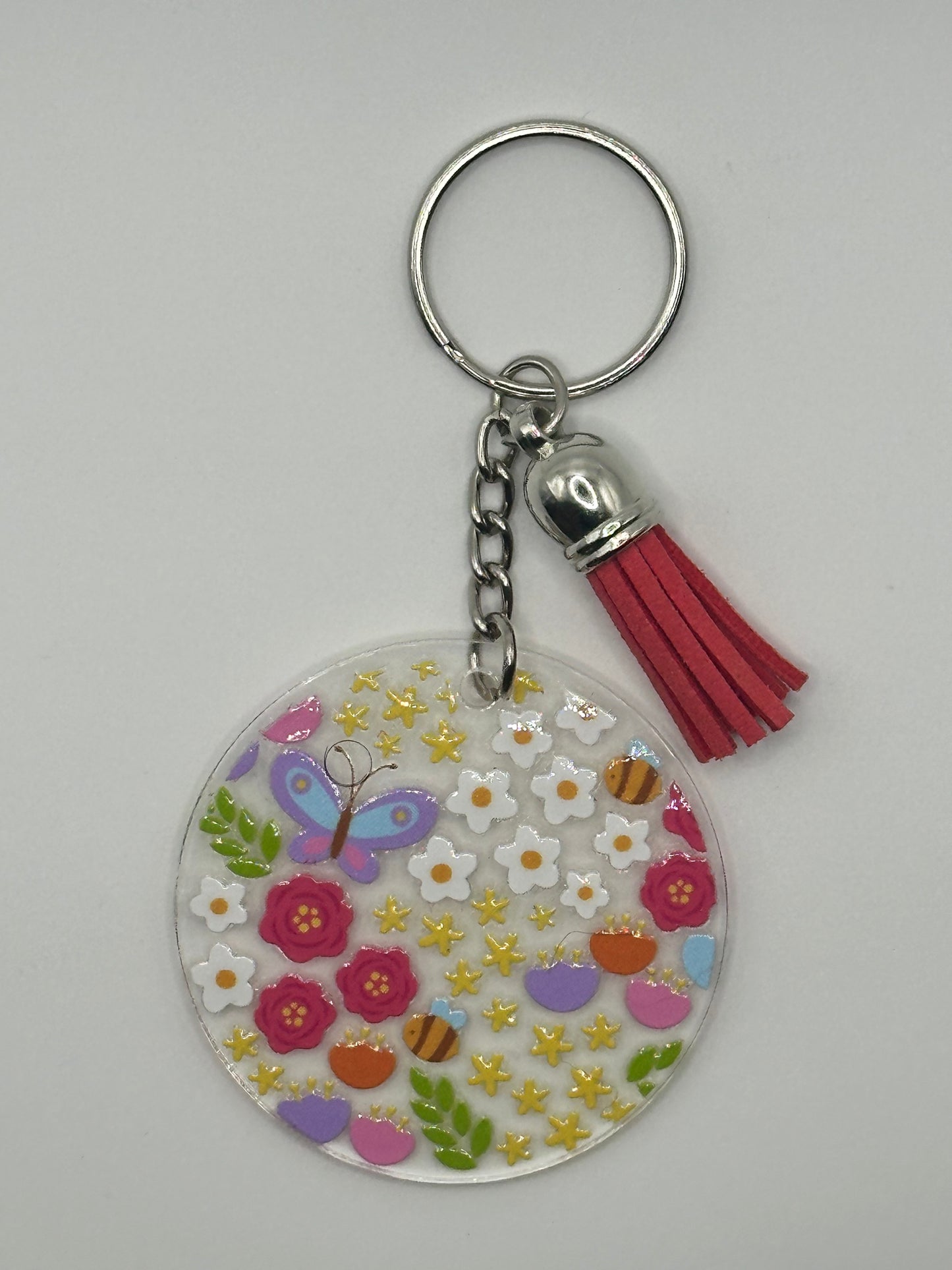 Spring garden keychain