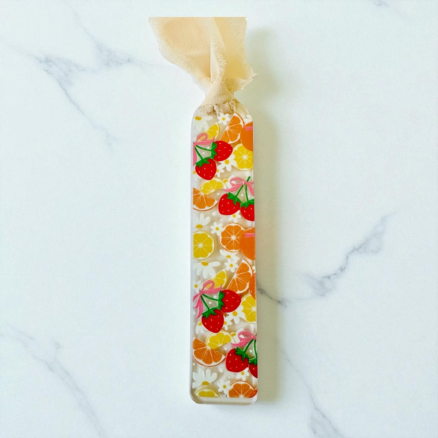 Summer fruit salad acrylic bookmark