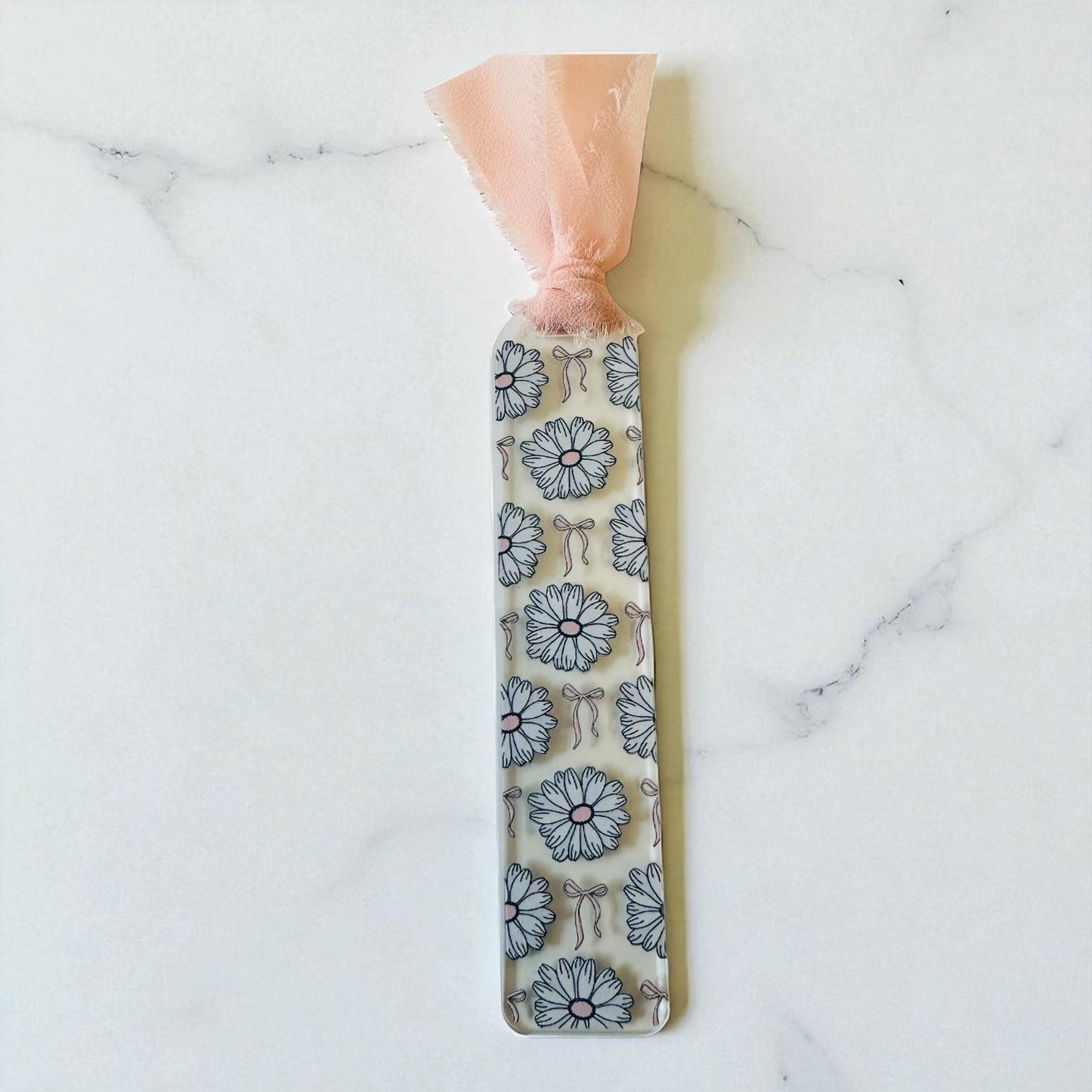 Blue daisy acrylic bookmark