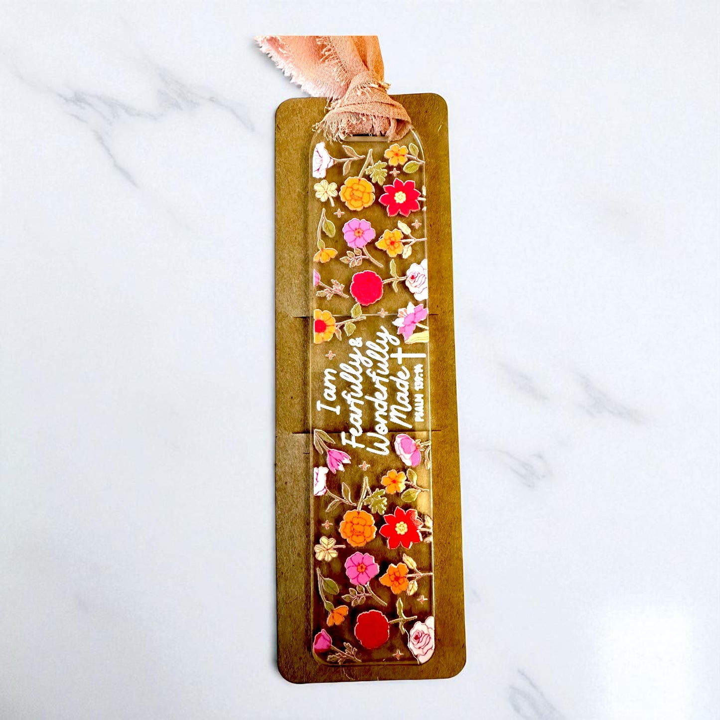 Fearfully and wonderfully made acrylic bookmark