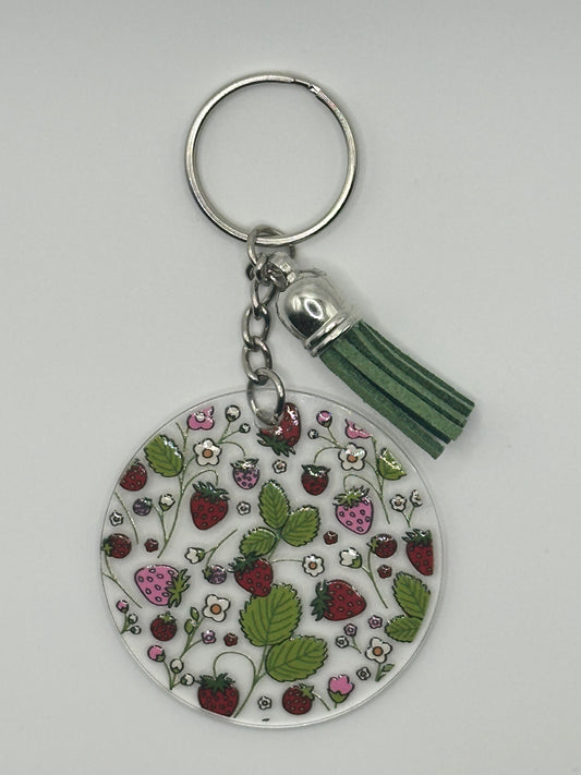 Strawberry field keychain