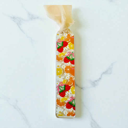 Summer fruit salad acrylic bookmark